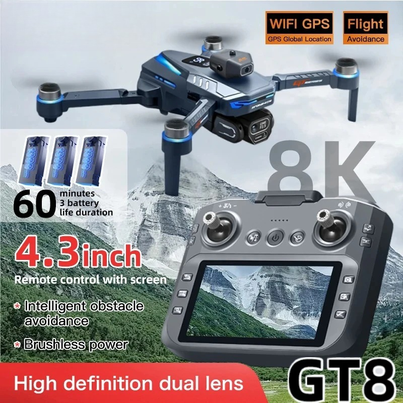 Drone Gps Mount - 오리지널 GT8 드론 8K 전문가용 듀얼