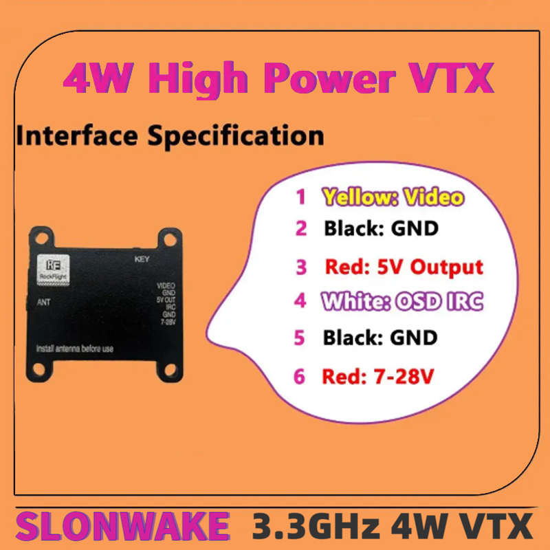 SLONWAKE FPV 3.3G 16채널 4000mW  - Drone Frame 리뷰 및 가격