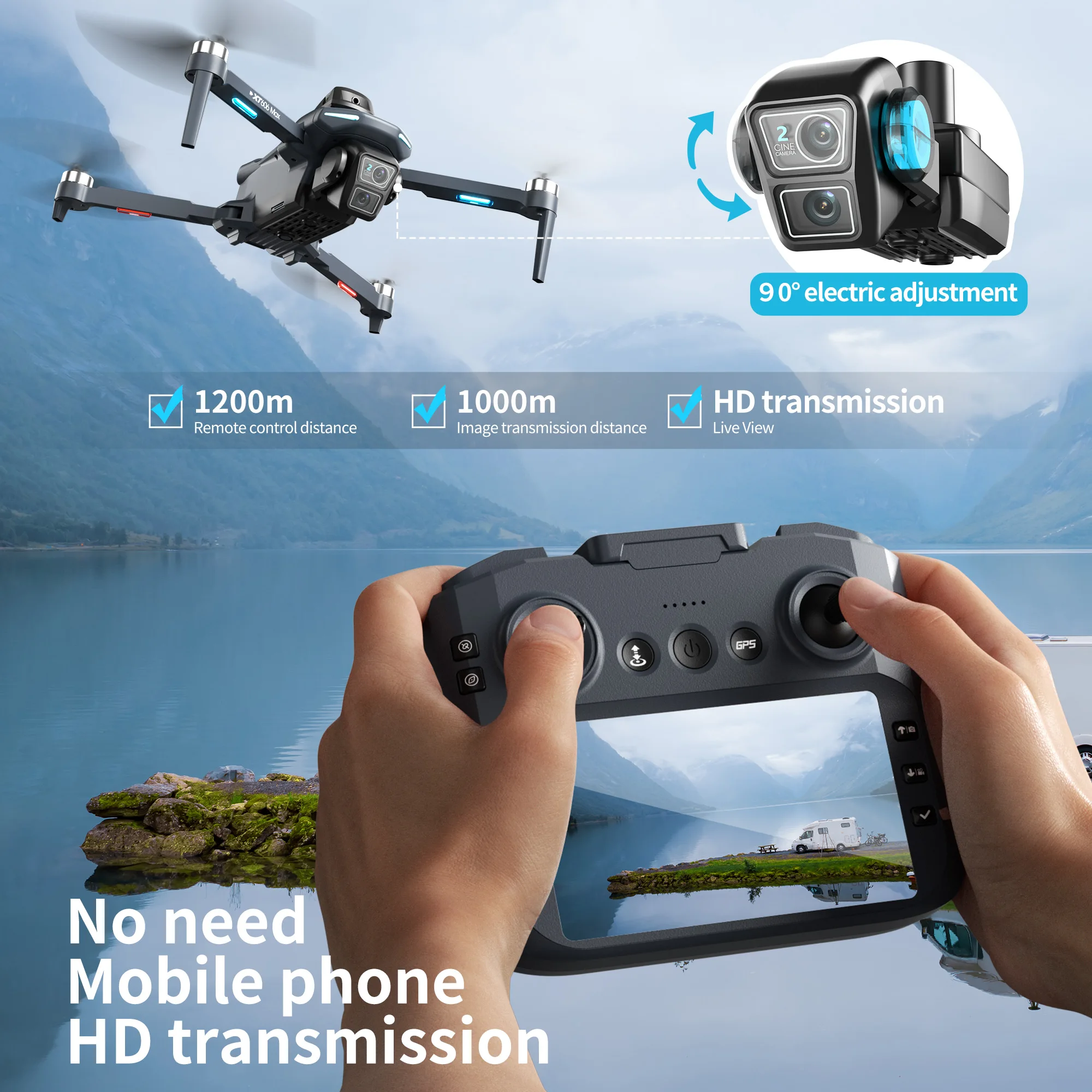 오리지널 XT606 MAX GPS 드론 4K 프로페셔널 - Drone Gps Mount 리뷰 및 가격